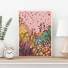 Постеры с розовым принтом, постеры в скандинавском стиле для украшения гостиной