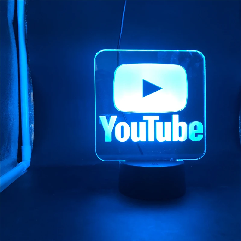 

Video WebSite Youtube Logo App Control 3D Lamp Dropship Lovely Decorative Lovely Christmas for Present Office Nightlight Indoor