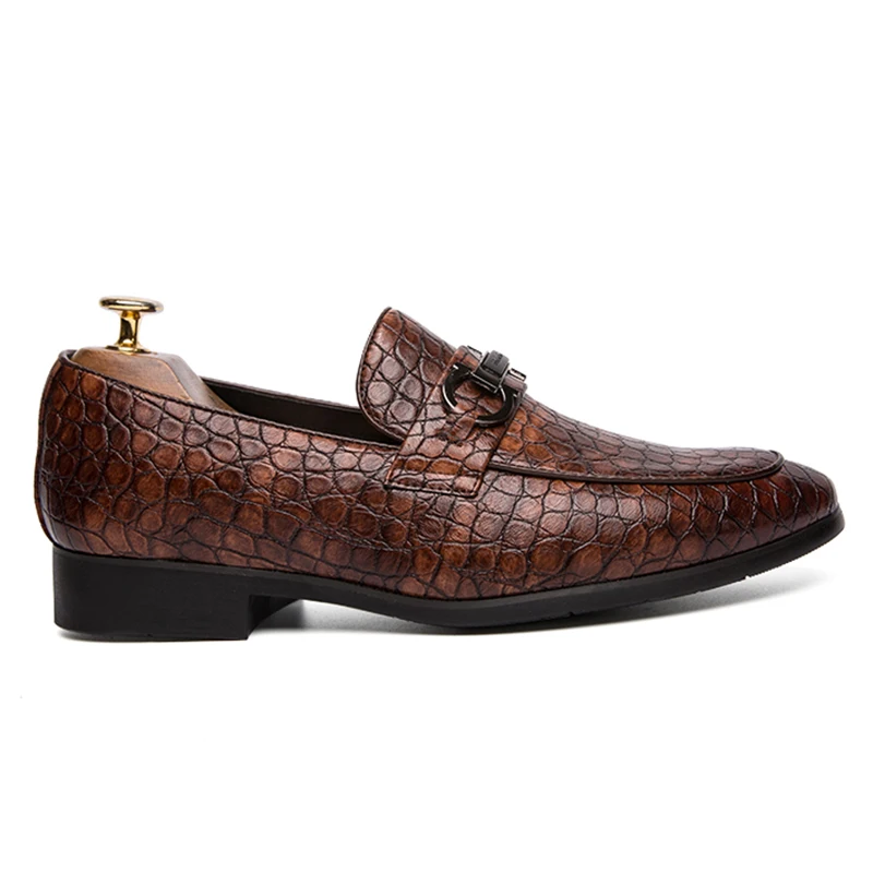 Деловая обувь мужские туфли итальянского дизайнера модельные со змеиным узором