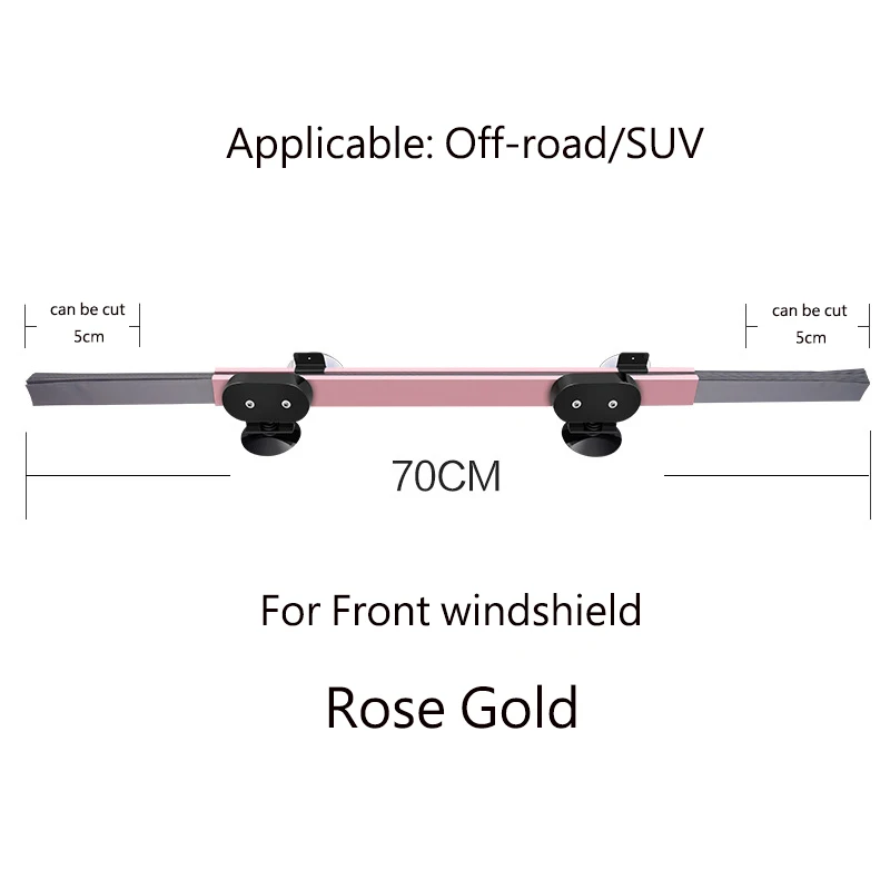 70cm-front-rose gold Авто Выдвижная Автомобильная шторка на переднее и заднее окно солнцезащитный козырек на лобовое стекло Защита солнцезащитный козырек для большинства внедорожников/MPV/грузовиков - Цвет: 70cm-front-rose gold