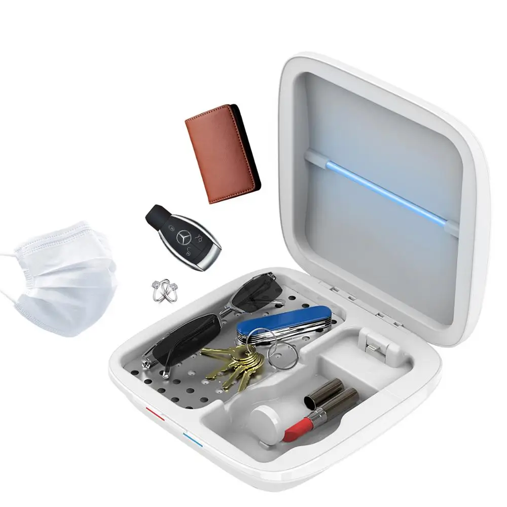 4 в 1 Беспроводное зарядное устройство УФ стерилизатор для дезинфекции