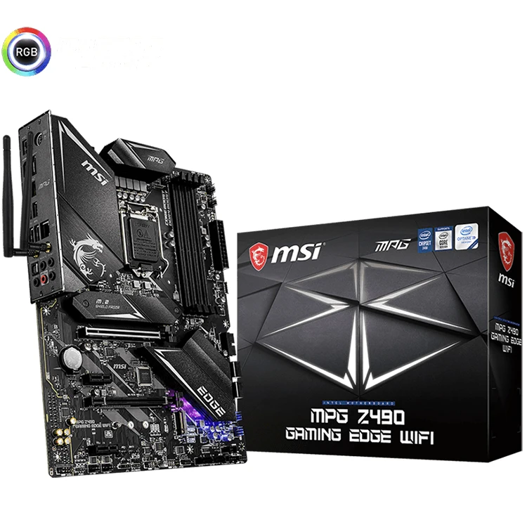 

Материнская плата MSI MPG Z490 игровая с поддержкой Wi-Fi и чипсетом Z490, Intel LGA 1200
