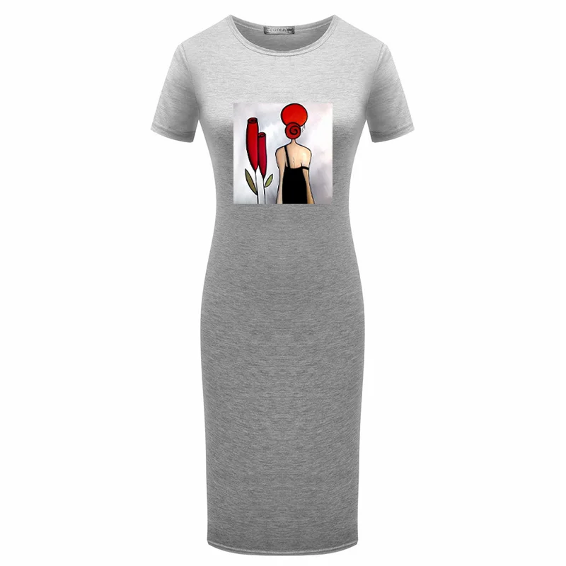 

Plus Size Women Bodycon Dresses Short Sleeve Elegant Slim Art Print Pencil Dress Sexy Vintage Party Vestidos Robe Streetwear