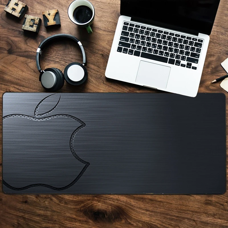 

Mouse Pad Gaming Mouse Pad Large Rubber Keyboard Computer Mat PC Mousepad with Lock Edge Game Pad Mouse Apple logo