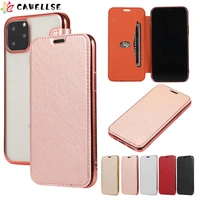 ultra thin lychee leather case for iphone 12 mini 11 pro xs max xr apple 8 7 6 5 plus se 2020 flip cover plating edge phone bags
