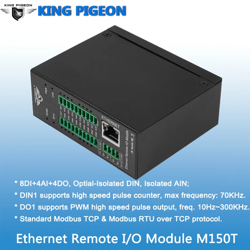 Веб сервер RS485 к RJ45 Ethernet Modbus RTU IO модуль поддерживает PWM выход 4 аналоговых входа 8