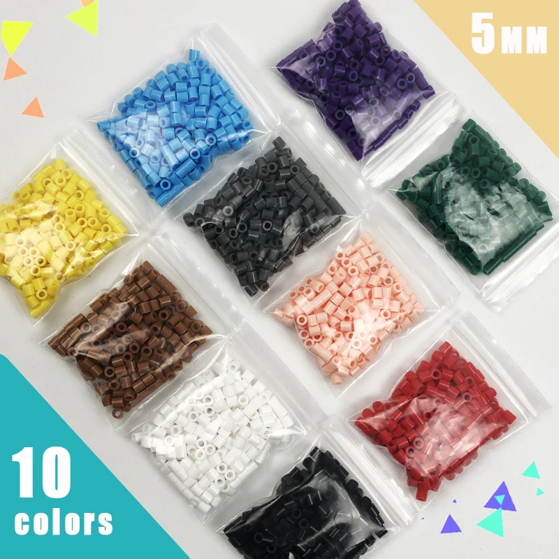 10 Цвета/комплект 2000 шт. Hamabeads 5 мм шарик 200 шт./пакет железных шариков раннего