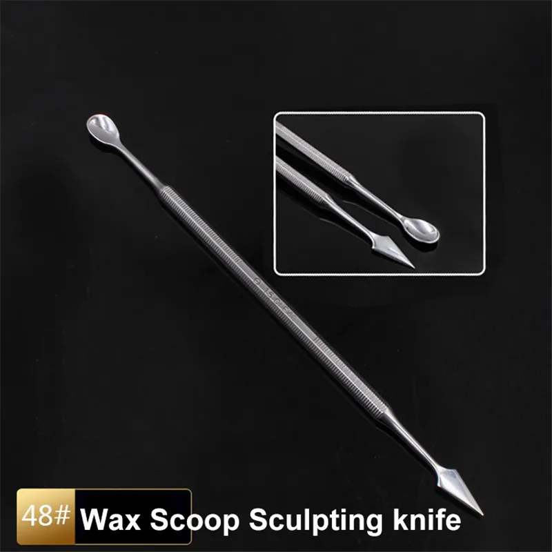 1pc Dental Wax Scoop Carving knife Spatula Carver Mixing Knife Stainless Steel Sculpting Instrument Tool 48# 47# 46# | Красота и