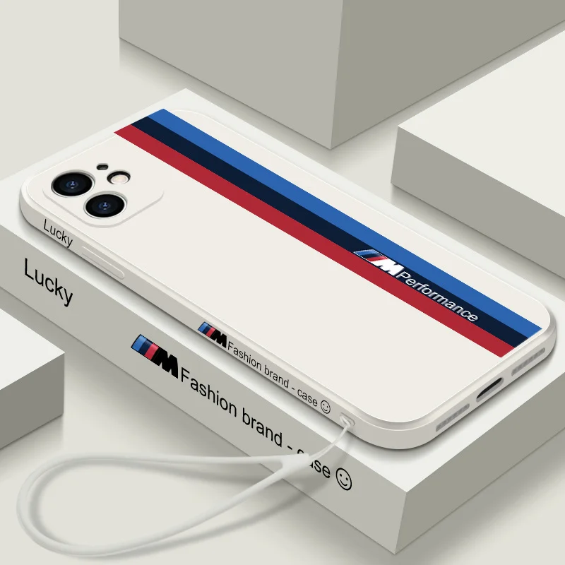Liquid Silicone Protective Case For Iphone 13 12 Mini Pro Max Fashion Soft Straight Edge Case Waterproof Shell Phone Accessories