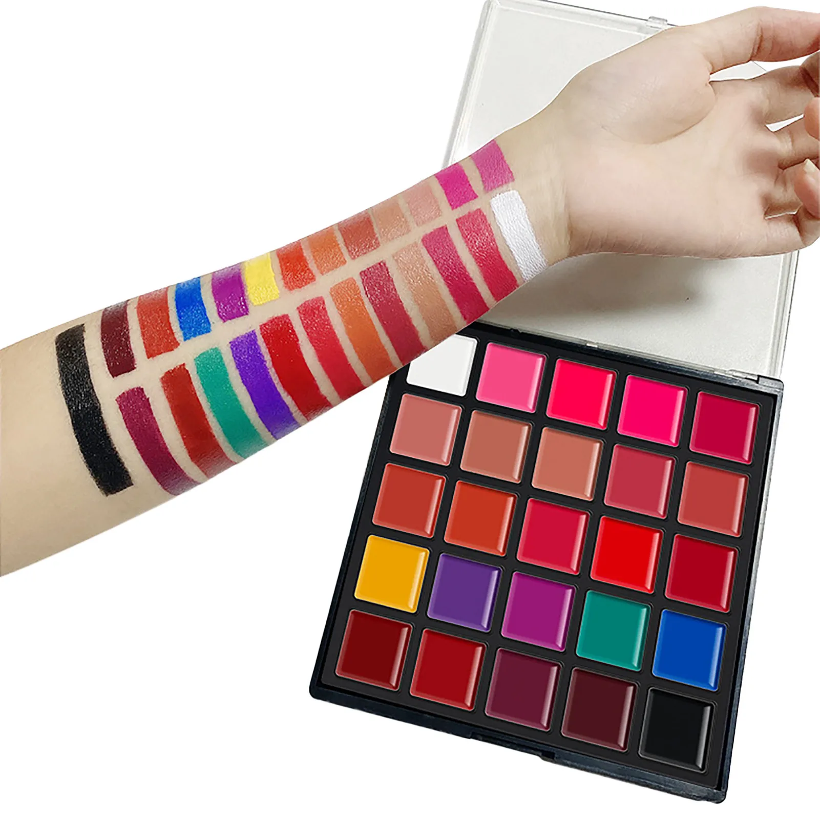 Палетка для губ 25 цветов водостойкая и увлажняющая матовая помада мягкая гладкая