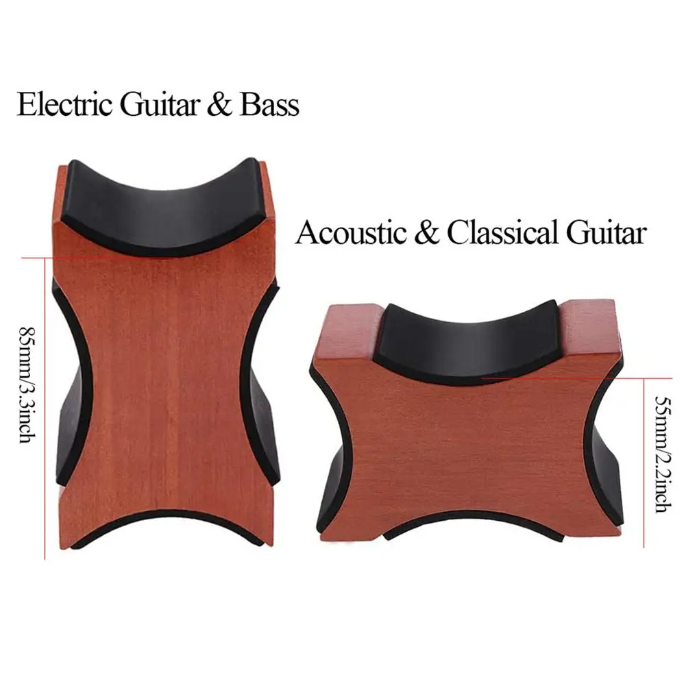 

Guitar Neck Rest Support Pillow Mahogany Wooden String Instrument Setup Repair Tool for Acoustic Classical Electric Guitar Bass