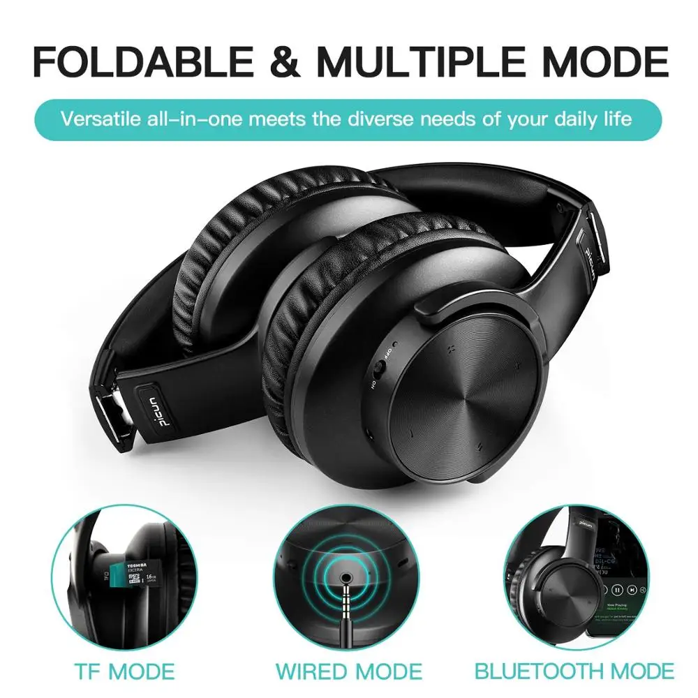 B8 Bluetooth 5.0 Headphones 40H Play time Touch Control Wireless Headphone with Mic Over Ear Earphone TF Headset for phone PC |