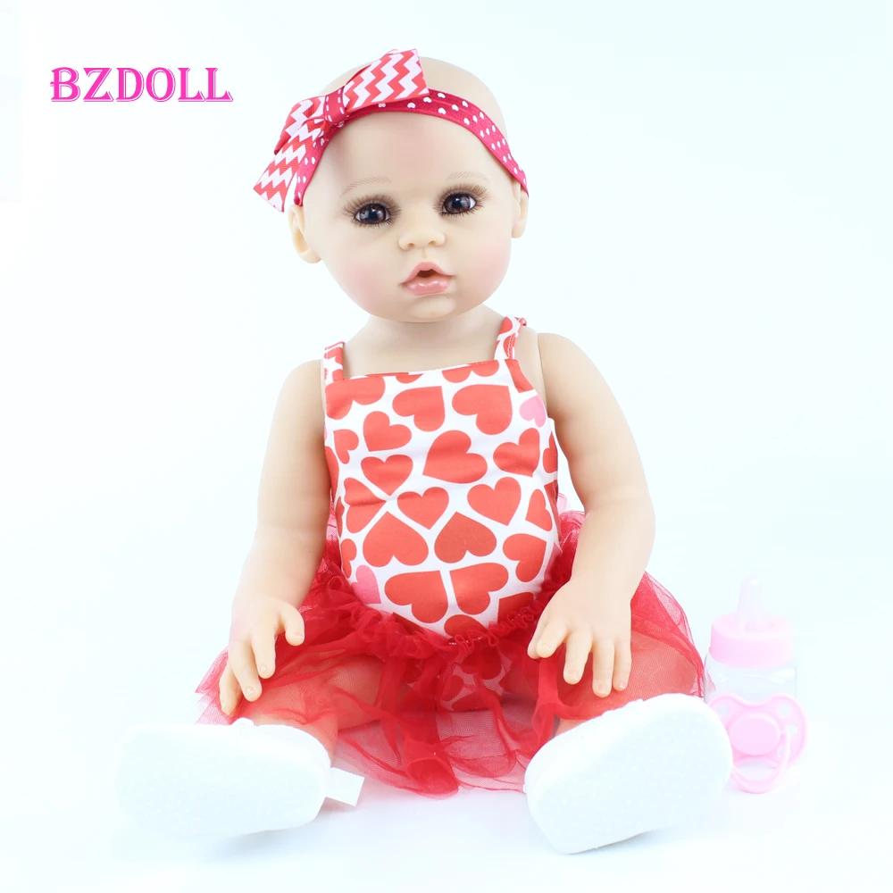 

48 см силиконовая кукла для новорожденных, реалистичные мягкие виниловые игрушки для новорожденных, подарок на день рождения для девочек, на...
