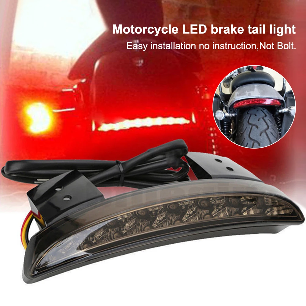 

Motorcycle Rear Fender Mount Taillight Rear Fender Edge Red Brake Light for Davidson Touring Sportster XL 883 1200 Cafe Racer