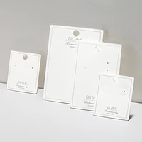 30pcslot earrings necklaces paper card for jewelry display packaging thicken white cardboard hang price tag card holder