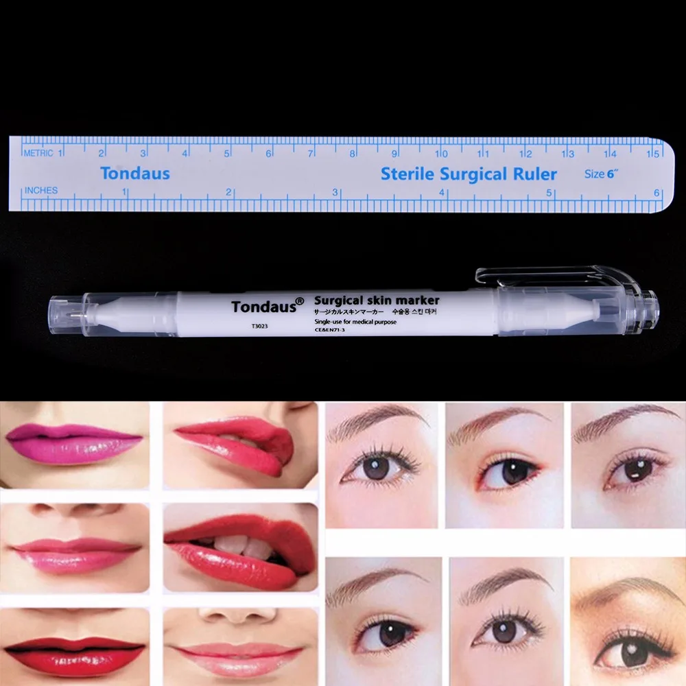1 Набор Хирургических маркеров для кожи инструмент тату пирсинга Перманентный