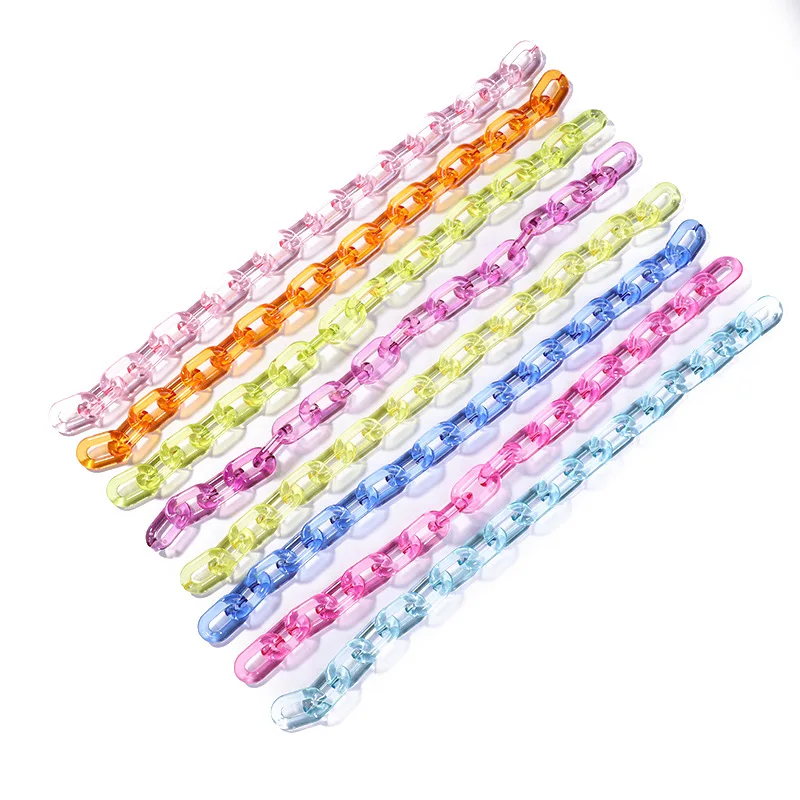 

19.5*31.5mm Diy Jewelry Chain Acrylic Pandent Colorful Open U-Shaped Bag Chain Necklace Finding Handmaking Supplier Wholesale