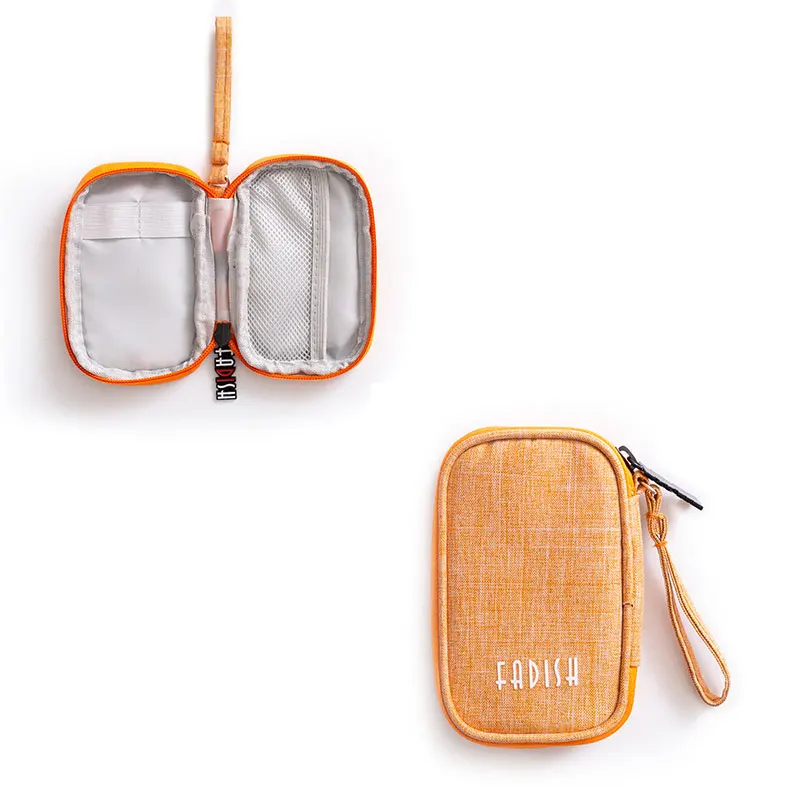 Миниатюрный портативный органайзер для наушников/USB кабелей нейлоновый