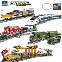 city remote control train harmony high speed rail electric car building blocks technical track bricks toys for children gifts