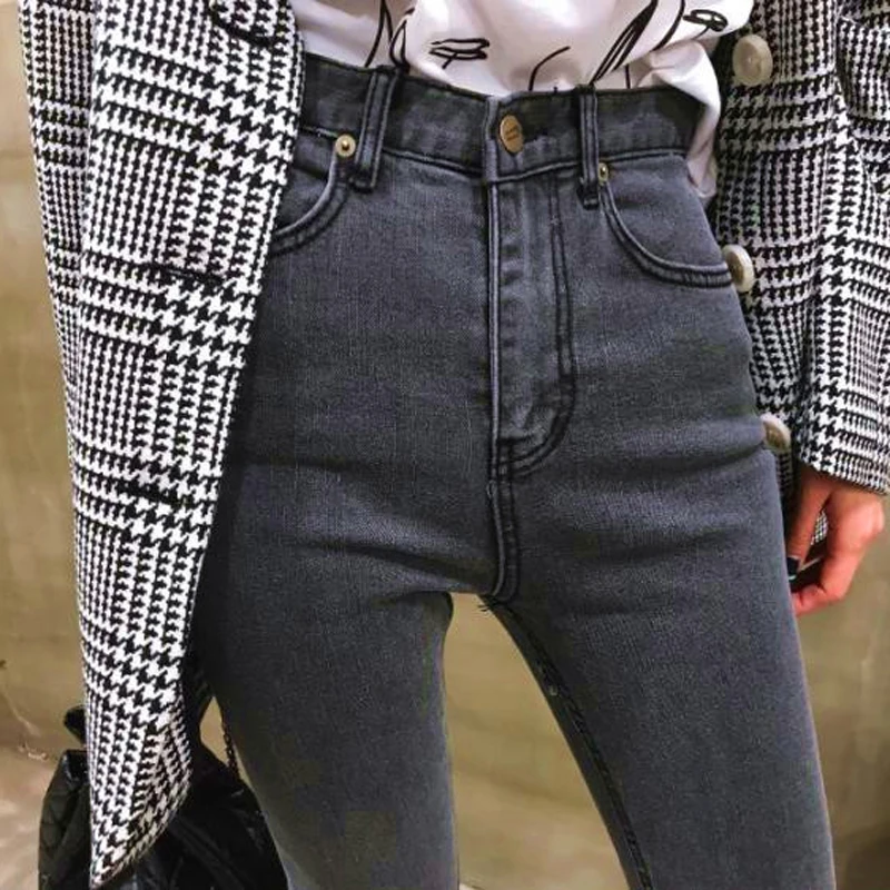 Женские рваные джинсы BornSra повседневные облегающие брюки-карандаш с карманами и