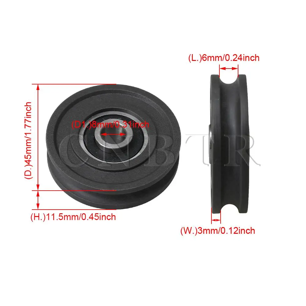 CNBTR 8x45x11 5 мм 6000 подшипник направляющей шкив пассивный паз Rolloer колеса