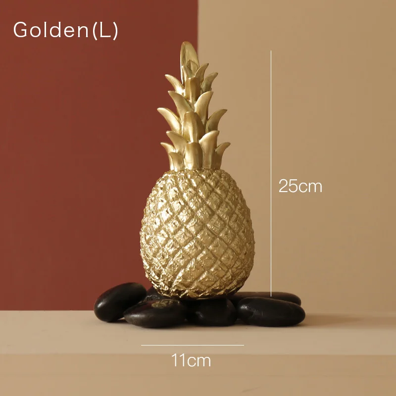 

Nordic Pineapple Ornament Craft Desktop Creative Metal Finishes Window Fruit Shape Resin Christmas Home Decoration Accessories