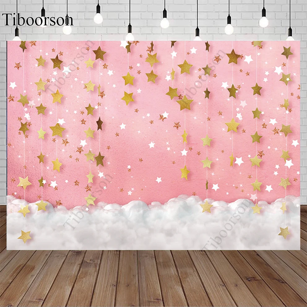 Розовый фон для фотосъемки с изображением звездного неба красивый портретной