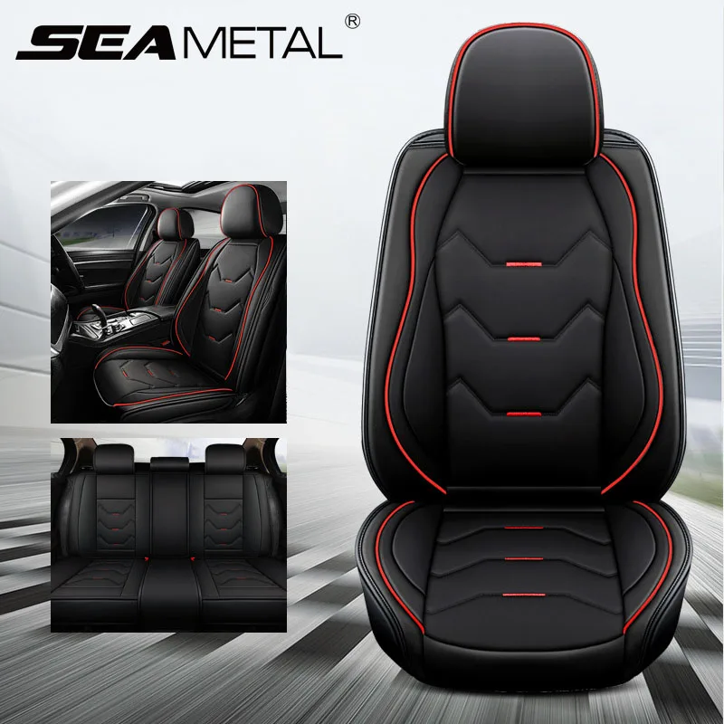 Роскошные Чехлы из искусственной кожи на автомобильные сиденья универсальная