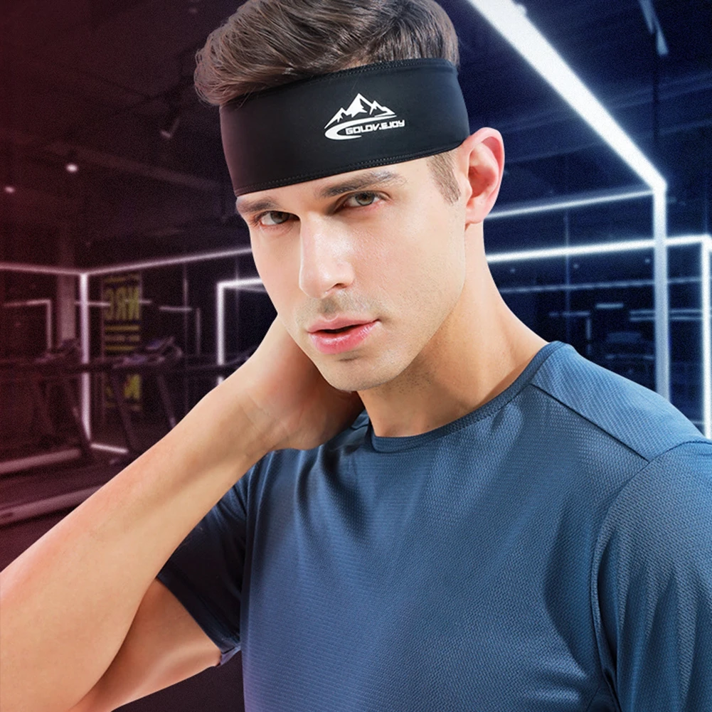 

Men Sports Headband High Elastic Fitness Sweat Hair Bands Running Basketball Casual Headwear Turban Head Wrap