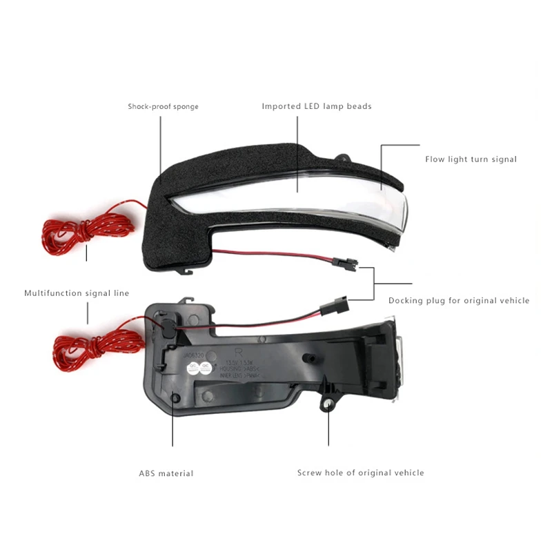 

DHBH-2Pcs LED Turn Signal Light For-Toyota Hynix Rear Bumper Dynamic Brake Warning Light