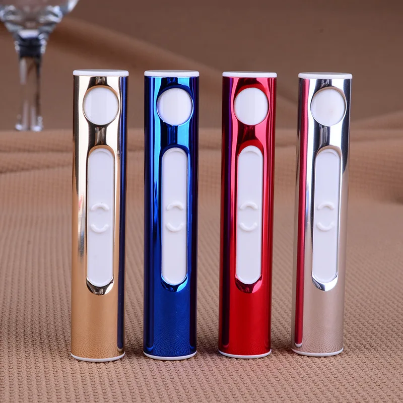 Металлическая usb перезаряжаемая Зажигалка креативная длинная полоса нагрева и