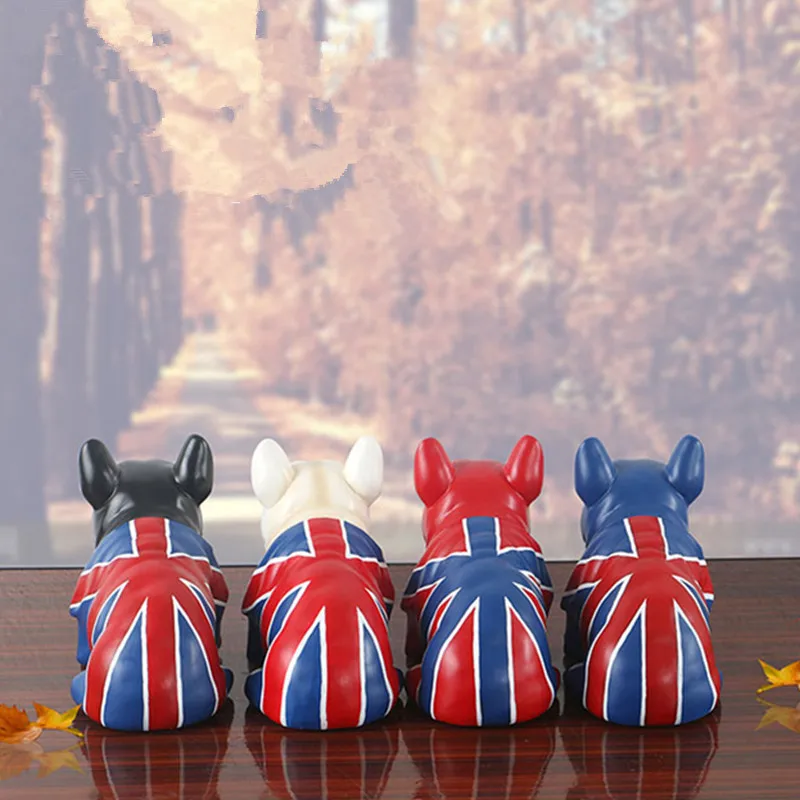 

Simulation Rice Flag Resin French Bulldog Statue Creative Office Desktop Ornaments Home Art&Craft Decorations X3735