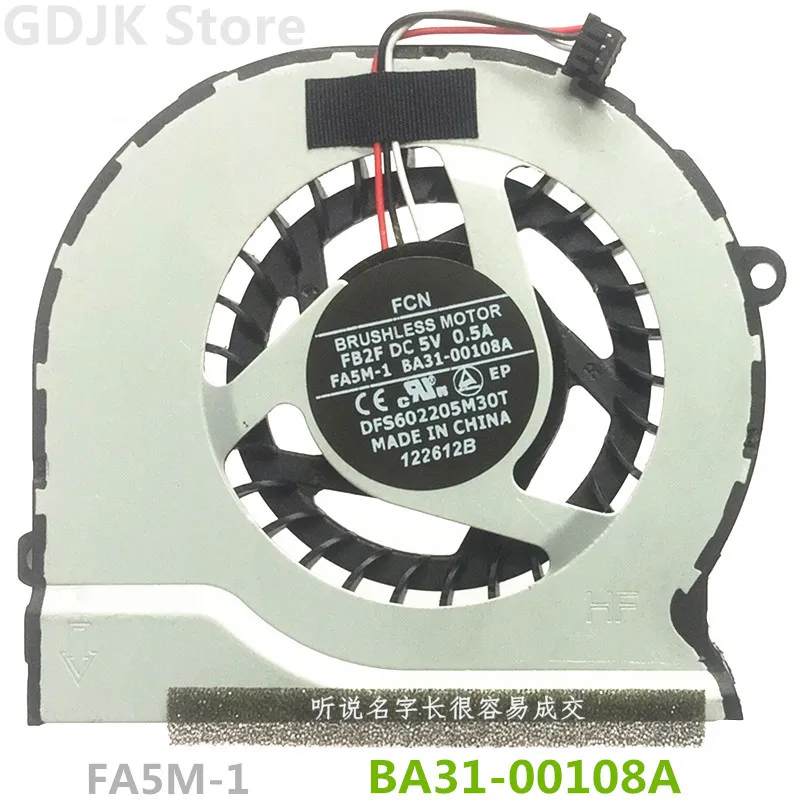 

BA31-00108A For Samsung NP300V5A NP305V4A NP300E5C NP305V4Z NP300E45 NT300E5C Cpu Cooling Fan DFS602205M30T FB2F DC5V 0.5A