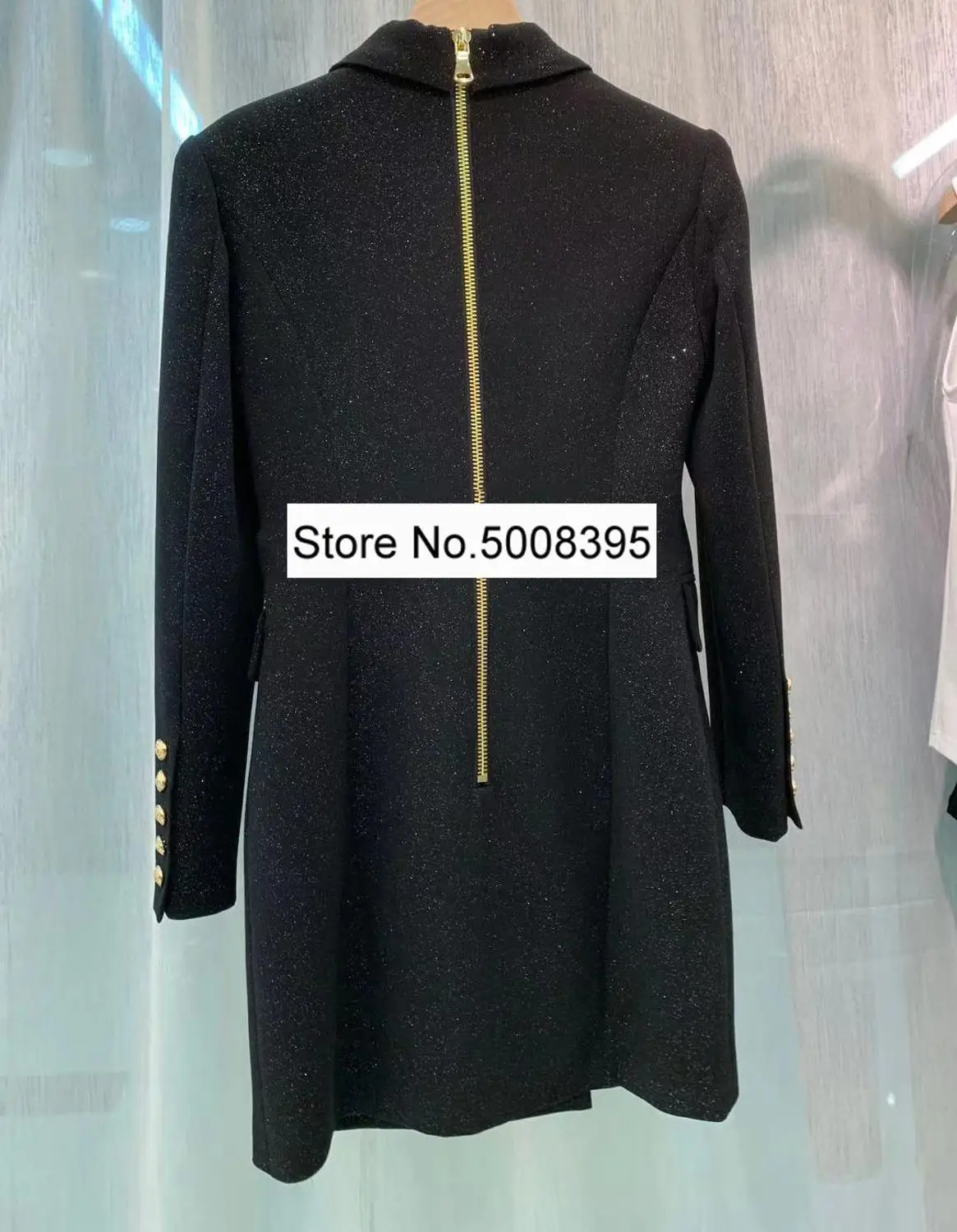 Восхитительно! Классическое черное короткое платье-блейзер на молнии сзади