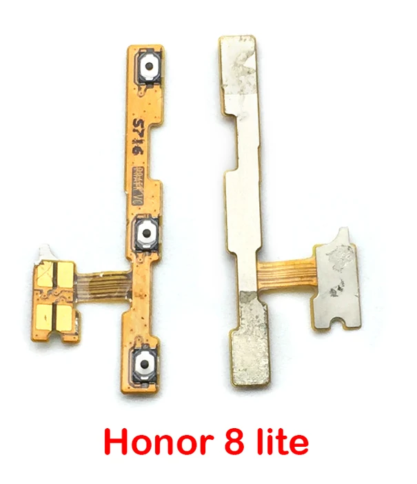 Honor 8 Lite Для huawei honor 4C Pro 7S 6X 7X/6 7 plus/8 9 lite/honor 10/P Smart power On Off Key громкость вверх-вниз гибкий кабель боковой кнопки кабель - Цвет: Honor 8 Lite