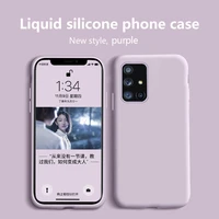luxury liquid silicone case for samsung galaxy s22 s21 s20 plus ultra a51 m51 a52 a71 a72 4g 5g shatterproof protective cover