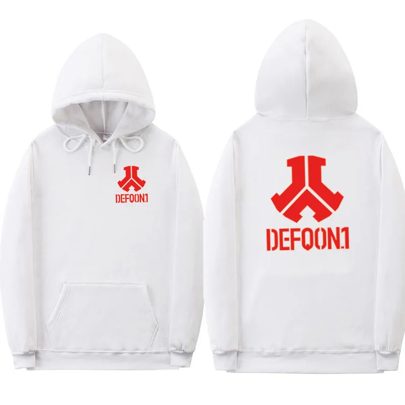 White-H02 Новинка Defqon 1 толстовки рок-группа хип-хоп Мужская Толстовка зима осень Уличная Повседневная Флисовая Толстовка Пуловер - Цвет: White-H02