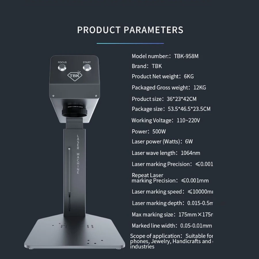 2021 мини TBK-958M лазерная маркировочная машина для IPHONE 12 11 X сломанную заднюю стекло