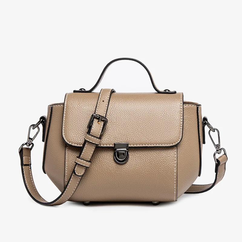 

Fashion Cross Body Shoulder Bag Ladies Cow Genuine Leather Messenger Bag Women's Small Crossbody Bags for Women 2022 Beige White