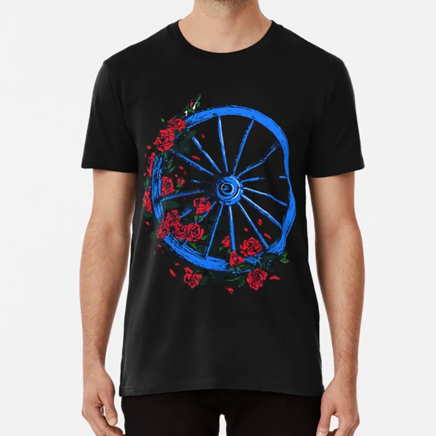 Grateful Dead Wheel футболка the grateful dead rose wheel broken wagon lightning | Мужская одежда