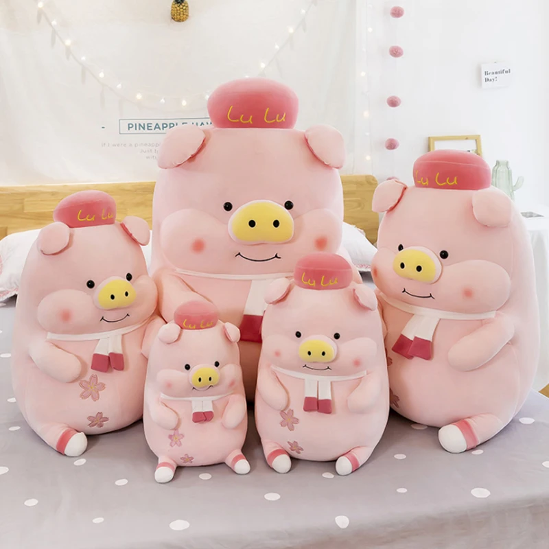 

45-55CM New Cute Soft Pink Pig Plush Doll Cushion Pillow Plush Toy Sofa Home Car Decoration Plush Toy Birthday Gift