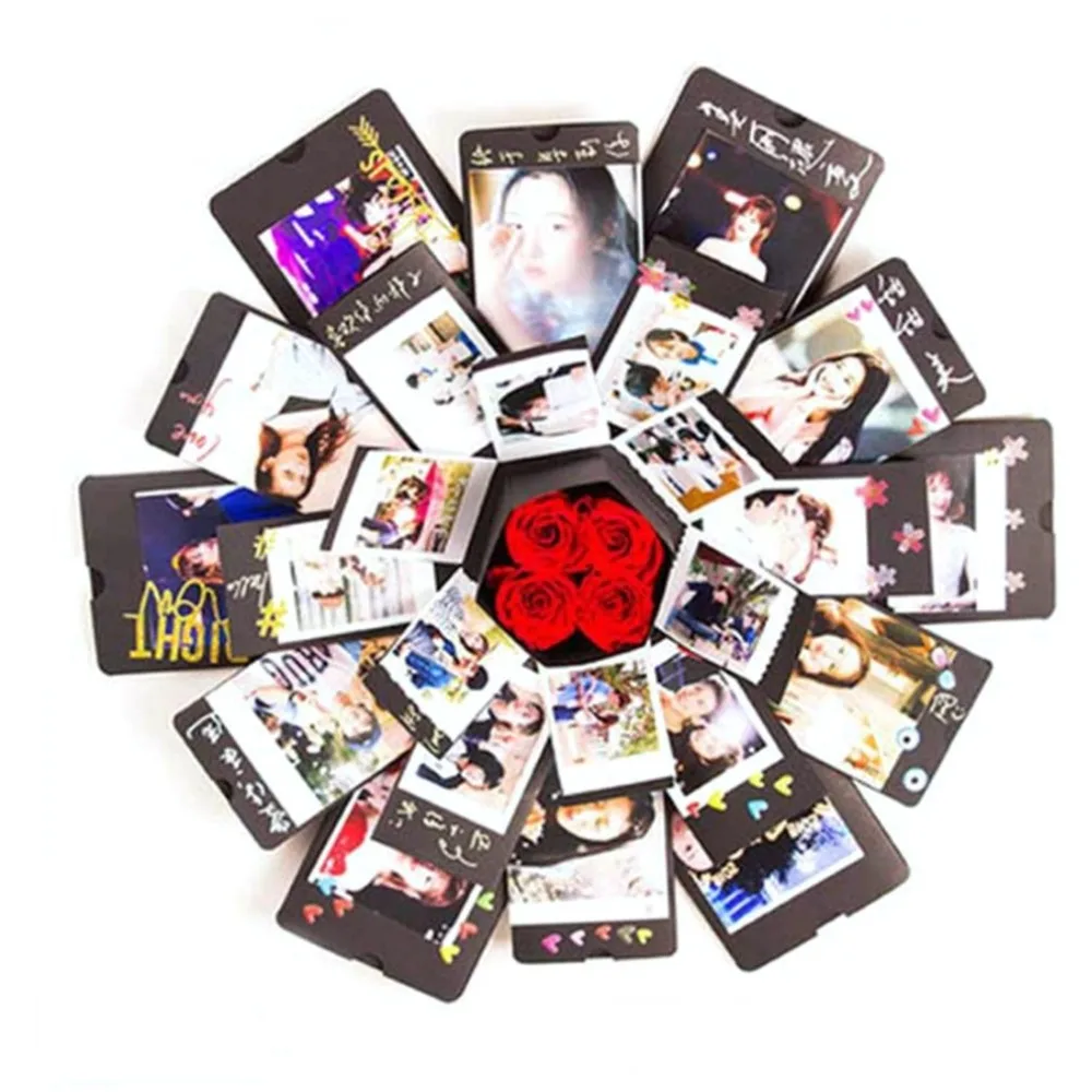 Креативный фотоальбом ручной работы шестигранный взрыв Подарочная коробка для