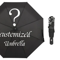 personalized automatic umbrella rain women three folding umbrellas windproof custom design umbrella female waterproof parasol