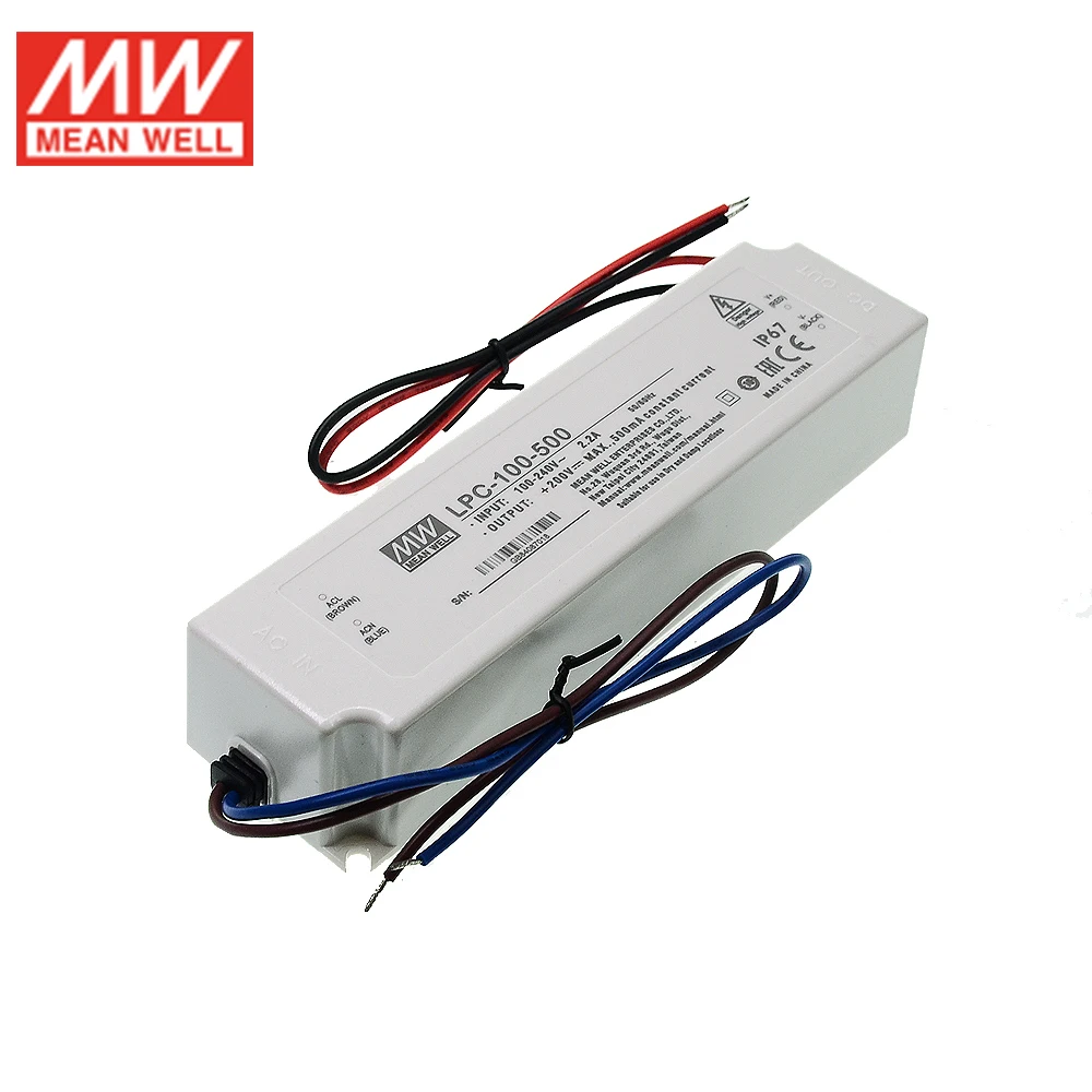 Фото LPC-100-500 MEAN WELL Switching Power Supply 500mA 100W IP67 waterproof Meanwell LED driver 110V/220V AC Transformer Обустройство LPC-100-500 MEAN WELL Switching Power Supply 500mA 100W IP67 waterproof Meanwell LED driver 110V/220V AC Transformer Обустройство