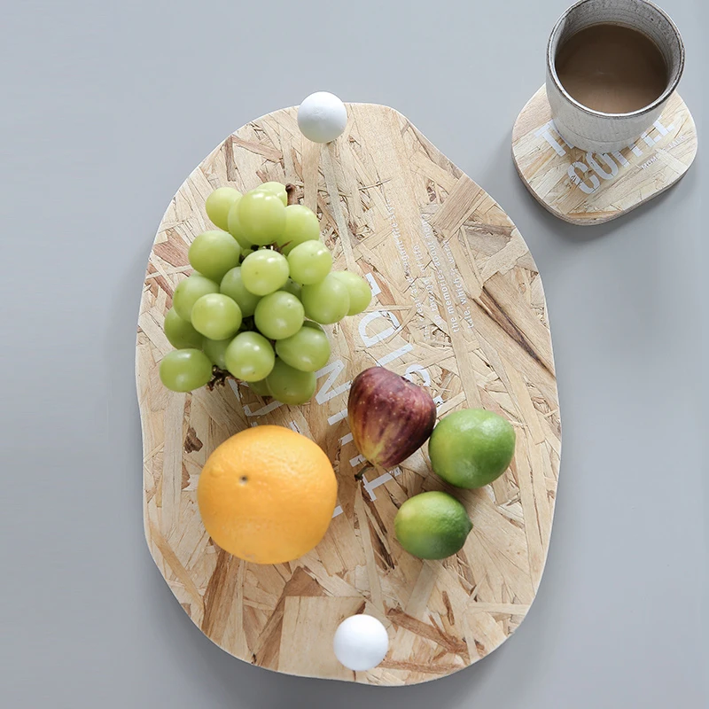 Nordic Dinner Plates Sets Wooden Serving Tray Tea Coffee Mats Irregular Desserts Food Organizer Platter Home Dinning Room Decor | Дом и сад