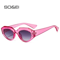 soei fashion small oval sunglasses women vintage blue orange champagne eyewear ins popular cat eye trending men sun glasses