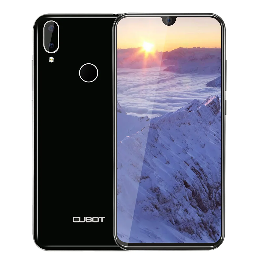 Black Смартфон Cubot R19 5,7" 19:9 Waterdrop полный экран, 3 Гб+ 32 ГБ Android 9,0 Pie MT6761(Helio A22) Задняя Двойная камера 13МП распознавание лица 4G LTE Телефон 2800мАч - Цвет: Black