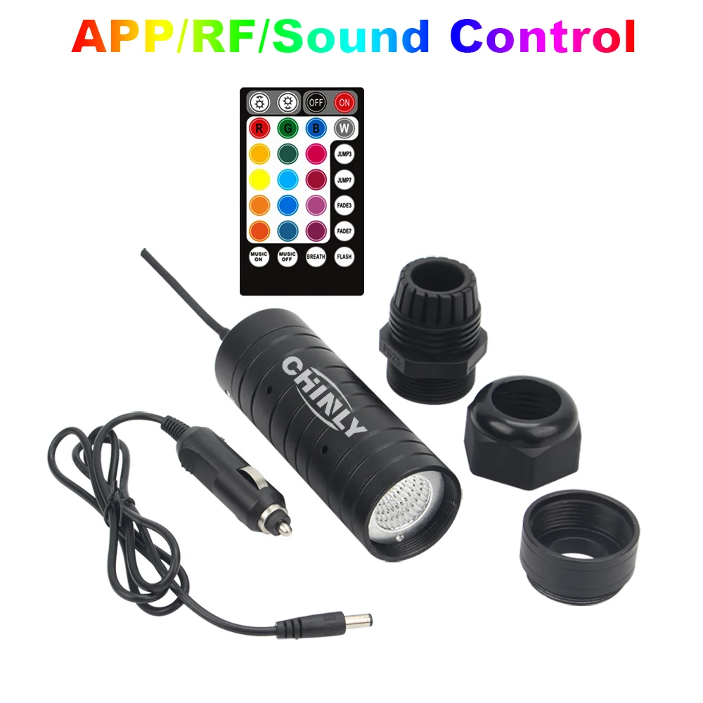 Для использования в автомобиле DC12V 6W RGB Светодиодный волоконно оптический