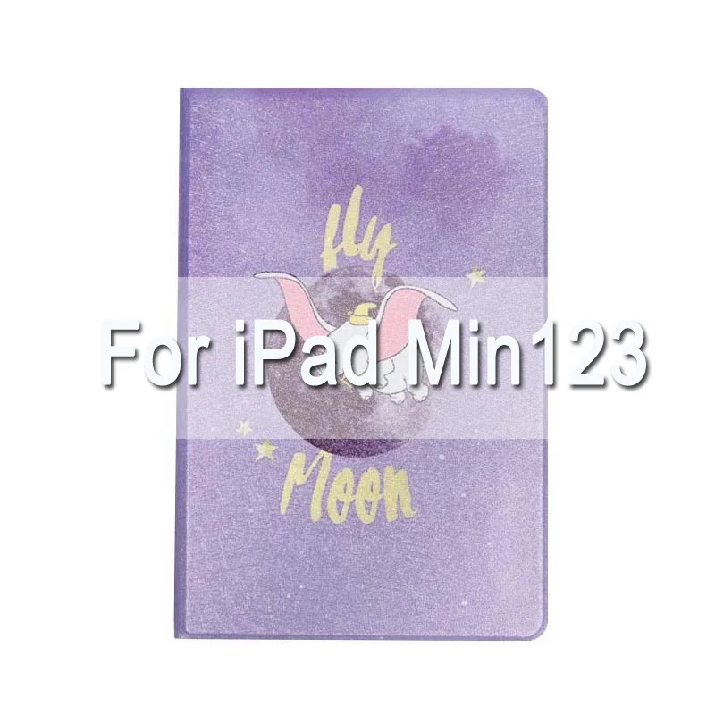 For mini 123 Мультяшный слон Дамбо ультра тонкий мягкий чехол для iPad Air 1/2 iPad 9,7 чехол-подставка для iPad mini12345 автоматическое Пробуждение/сон - Цвет: For mini 123
