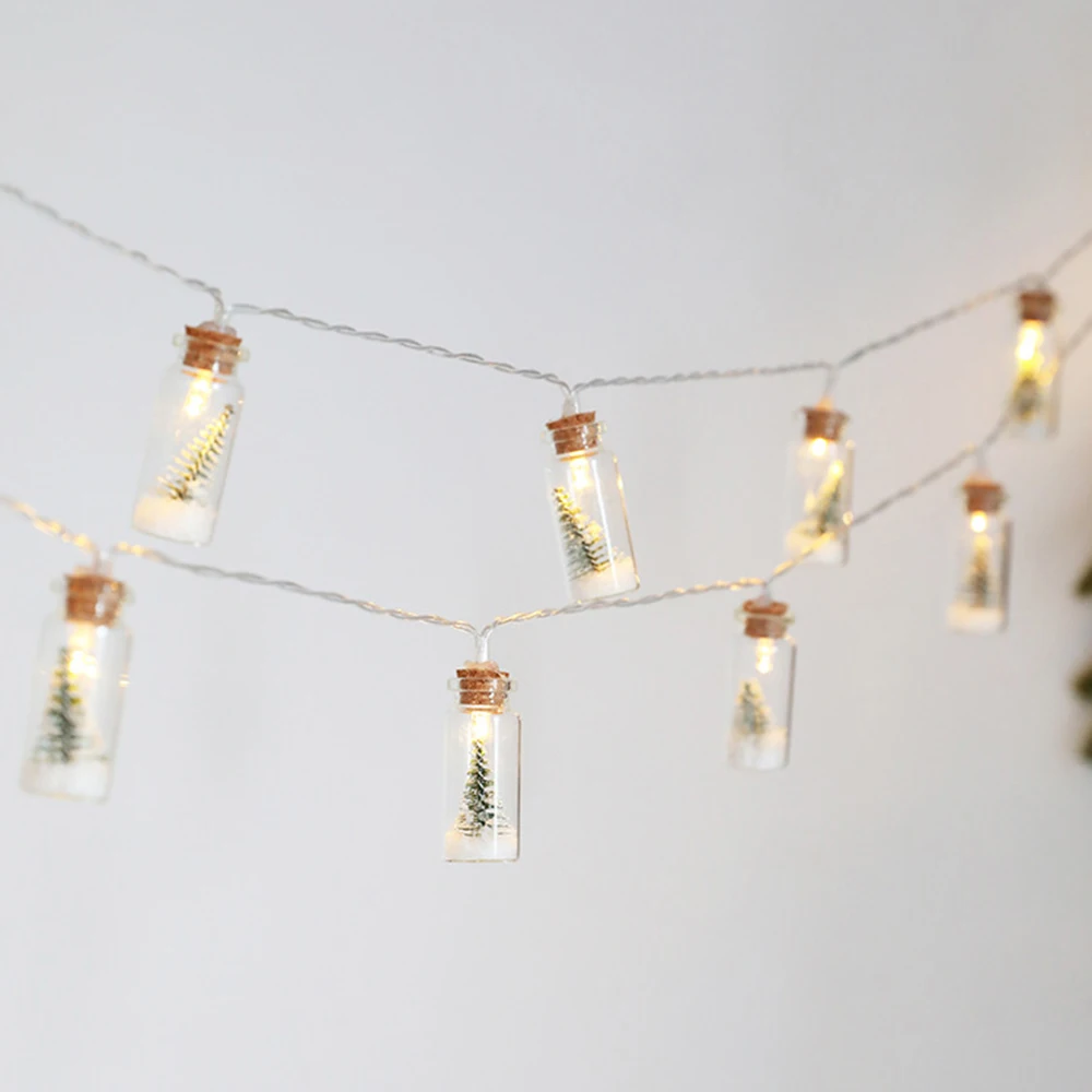 

Led Christmas Light String 2m Battery Box 20 Ins Room Decoration Wishing Bottle Light String Christmas Tree Decoration Lights
